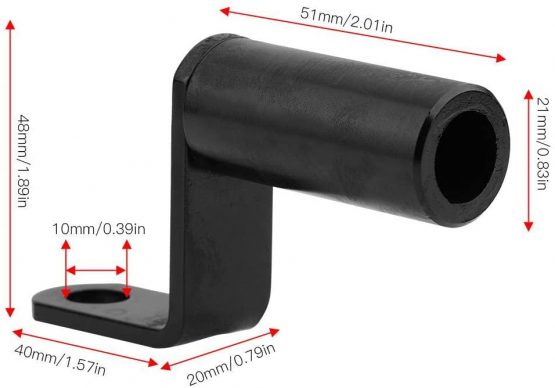 Bicycle Flashlight Bracket, Aluminum Alloy Bike Handlebar Extender Conversion Mount Bracket Black Cycling Equipment - Image 3