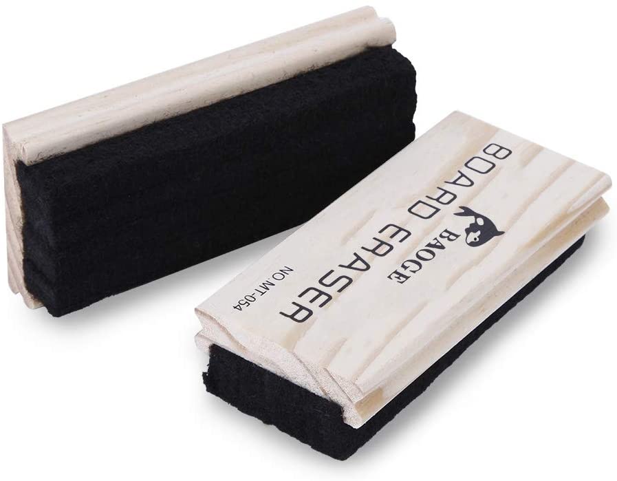 tao pipe 2 Pack Chalkboard Eraser Wooden Felt Eraser Cleaner Duster