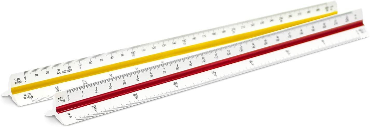 Liquidraw Triangular Scale Ruler - 30 cm, White