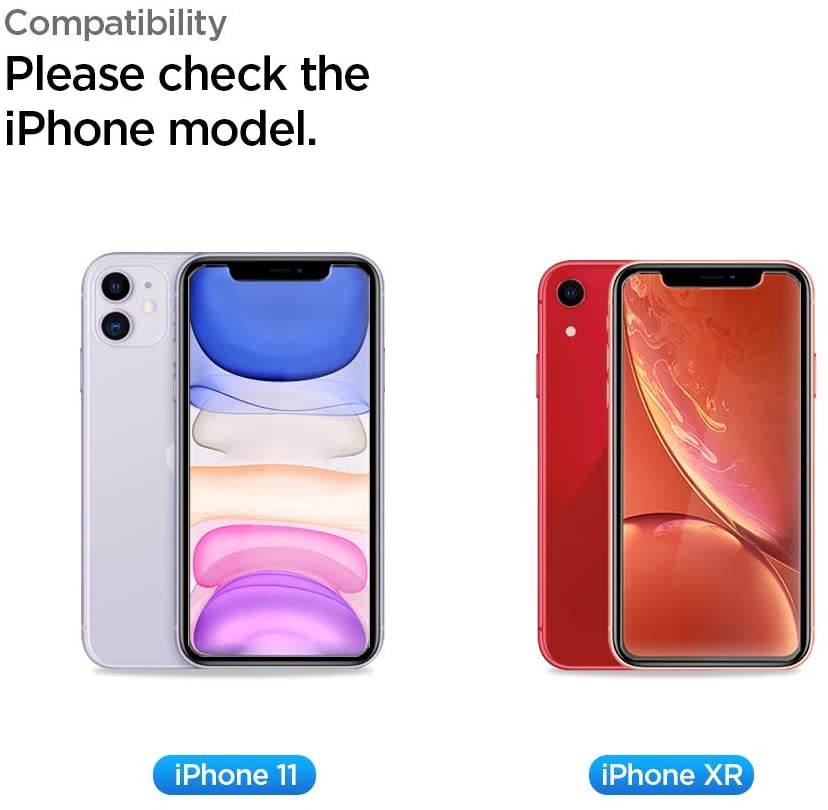 Spigen AlignMaster Full Coverage Tempered Glass Screen Protector for iPhone 11 and iPhone XR - 1 Pack, Ochre - Image 2