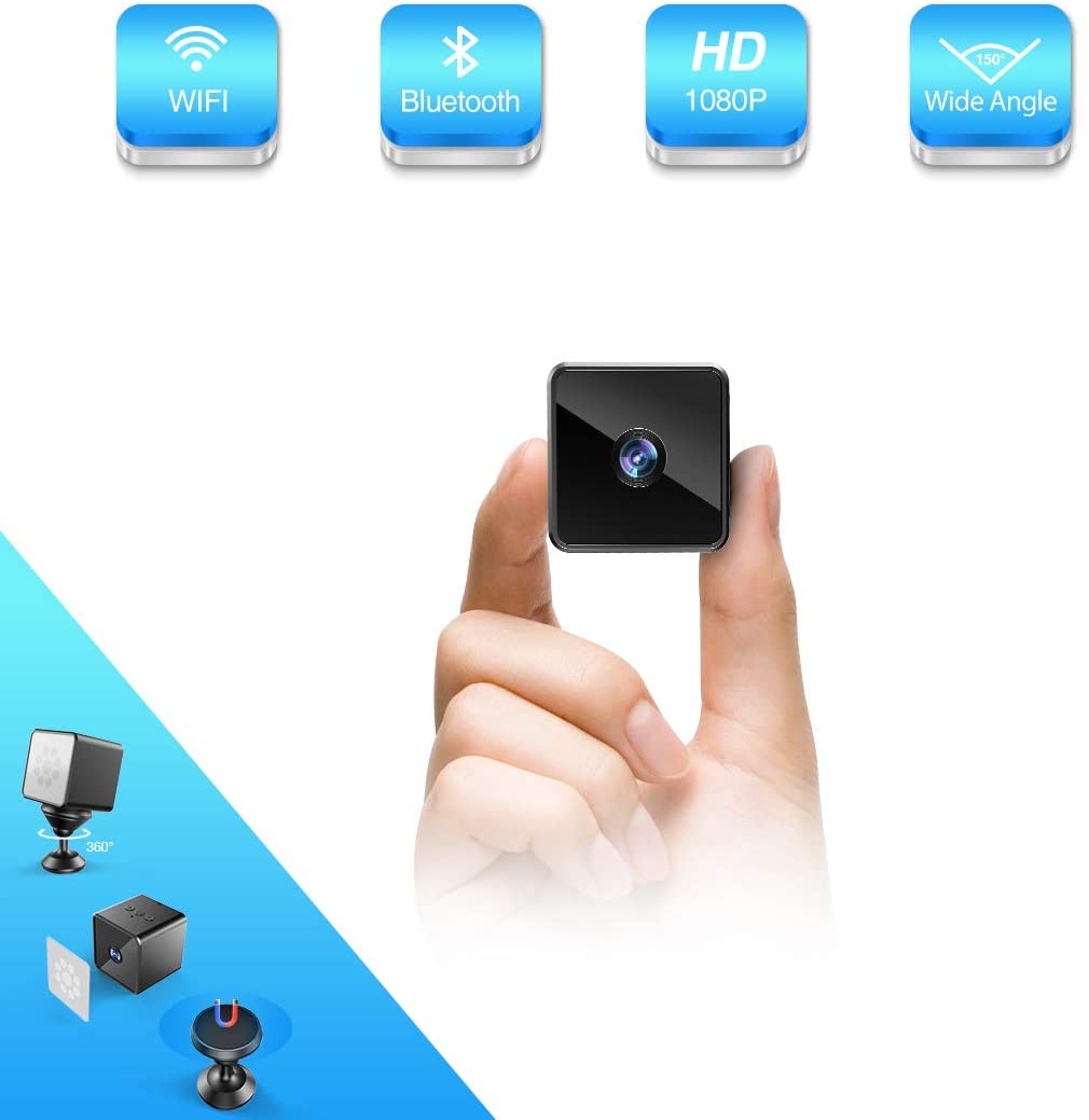 Bluetooth Mini Spy Cameras Hidden WiFi,MHDYT Wireless HD 1080P Portable