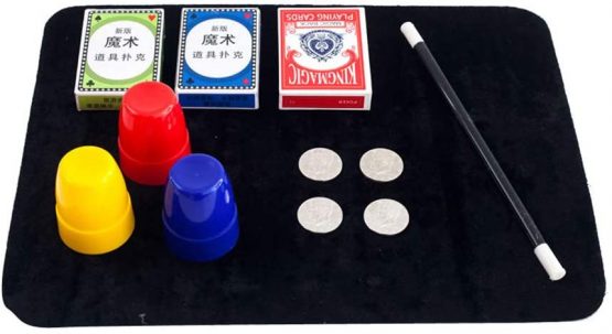 Enjoyer Performance Close-Up Pad Magic Poker Card Mat Magician Mat Pad Coin Magic Gimmicks Accessories,16" ×11-3/4" (Blue) - Image 3