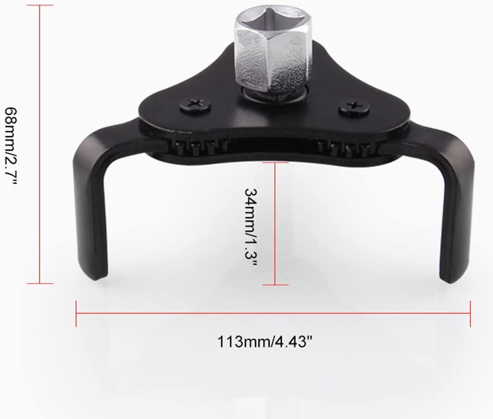 Oil Filter Wrench 53mm - 108mm Diameter Removable Filter Universal Car Tool Black - Image 2