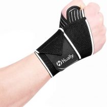 Hually Wrist Support, Adjustable Wrist Brace for Men and Women, wrist wraps One Size Fits all, Breathable and Comfortable Wrist Straps Support for Bench Press, Weightlifting, gym, Sports etc