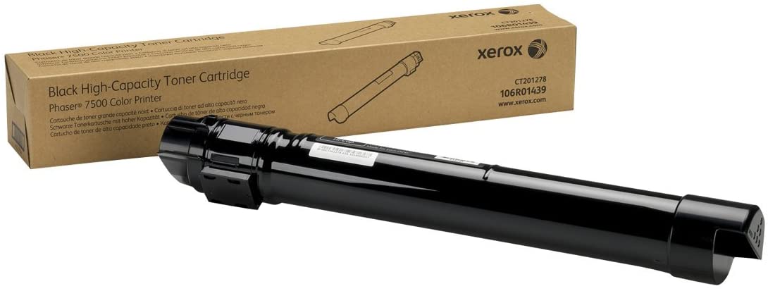 Xerox Genuine Phaser 7500 Black High Capacity Toner Cartridge (19,800 pages) - 106R01439, Medium