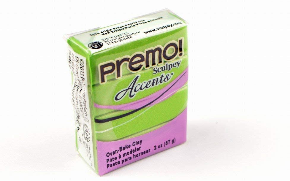 Sculpey Premo Pate Polymère, Green Pearl, 2 oz - Image 2