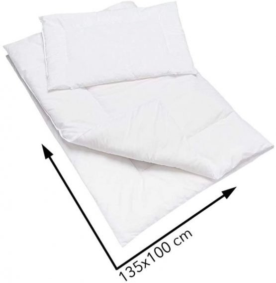 Baby Comfort Duvet & Pillow Set 135x100 cm Baby Cot Quilt 100% Cotton