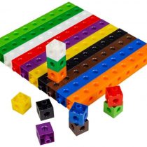a2bsales 100 x 2cm Snap Cubes - Counting Linking Building Maths Home Early Learning