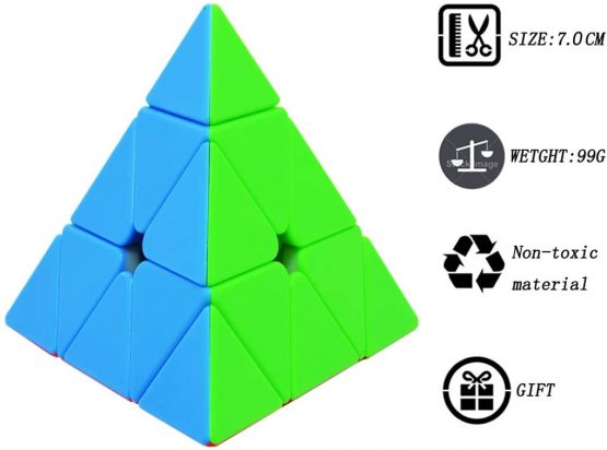 Pyraminx Stickerless ,Speed Magic Cube 3x3 Magic Cube Triangle Pyramid Puzzle Twist Travel Toys for Gift - Image 3