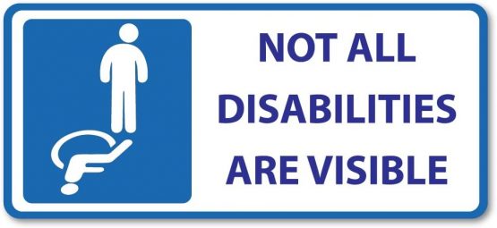 Landing Designs NOT ALL DISABILITIES ARE VISIBLE STICKERS