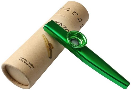 Metal Kazoo and 5 Membrane Flute Diaphragm, Aluminum Alloy Kazoo with Vintage Gift Box, Good for Kids, Music Beginner - Image 2