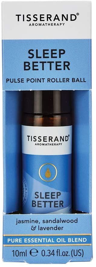 Tisserand, Sleep Better Pulse Point Roller Ball, 100% Natural Essential Oils for Deep Sleep & Relaxation