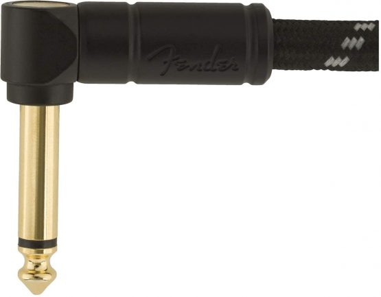 Fender 990820085 Deluxe Series Instrument Cable - 15 ft – STR/ANG – Black Tweed, 4.5m - Image 3