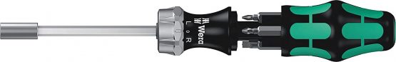 Wera Kraftform Kompakt 27 RA 1 SB Ratcheting Screwdriver & Bits, PH/PZ/SL, 7pc, 05073660001