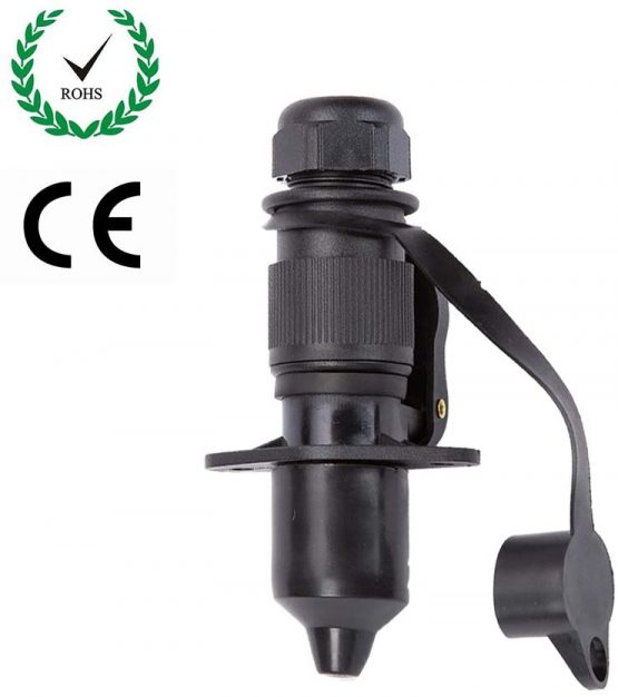 ETUKER 3 Pin Trailer Plug and Trailer Socket, 12V 3 Pinwaterproof Trailer Plug and Socket Connectors for Caravan/Truck/Boat/RV/Cars/Tractor/Trailer Accessories (New 2 mount point) - Image 3