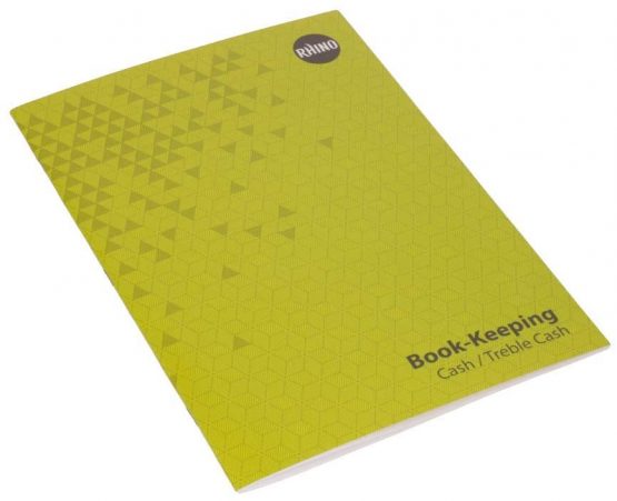 Rhino A4 Book keeping book 32 pages ruled accounts treble cash on 8mm on reverse - Image 2