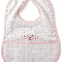 Filet Baby Girls AM283R Terry Cloth Bib, Pink, One Size