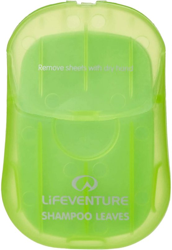 Lifeventure Travel Wash Leaves x50 Foaming Paper Soap Flakes for Home Travel Camping Hiking and Outdoor Activities