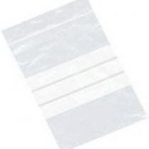 100 Large 10 x 14" / 250 x 350mm Clear Plastic Polythene Resealable Gripseal Bags With Write On Panels - Grip Press Seal Lock Packing Packaging Storage Pouches White Labelling Strips