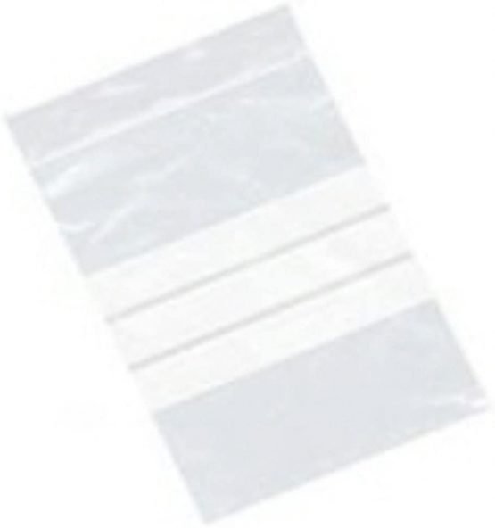 100 Large 10 x 14" / 250 x 350mm Clear Plastic Polythene Resealable Gripseal Bags With Write On Panels - Grip Press Seal Lock Packing Packaging Storage Pouches White Labelling Strips