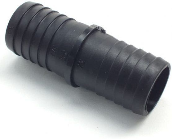 Inline Pond or Garden Barbed Hose Joiner 32mm x 32mm (1.25")