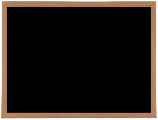 45cm x 30cm Heavy Duty Magnetic Chalk Blackboard Wooden Framed Memo Board & Fixings