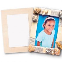 Baker Ross ET128 Wooden Photo Frames Value Pack — Ideal for Kids Arts and Craft Project, Gifts, Keepsakes and More (Pack of 4), Wood