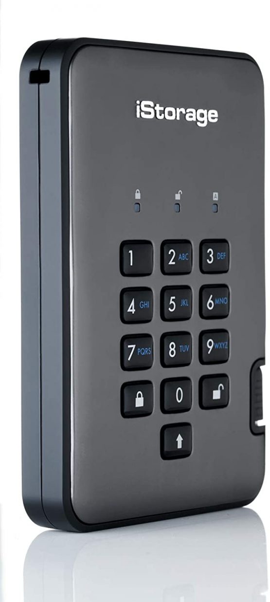iStorage diskAshur PRO2 HDD 4 TB Secure Hard Drive FIPS Level 2 Certified, Password-Protected, Dust/Water-Resistant. IS-DAP2-256-4000-C-G - Image 2