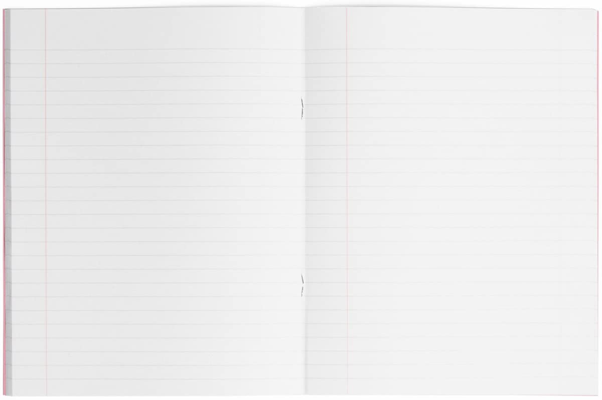Rhino A5+ Exercise Books, 80-Page / 8mm Lined with Margin Paper Notebook, 10-Pack, 9 x 7 Writing Book - Image 3