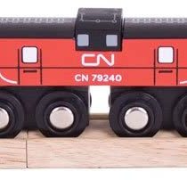 Bigjigs Rail CN Train - Other Major Wooden Rail Brands are Compatible