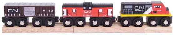 Bigjigs Rail CN Train - Other Major Wooden Rail Brands are Compatible