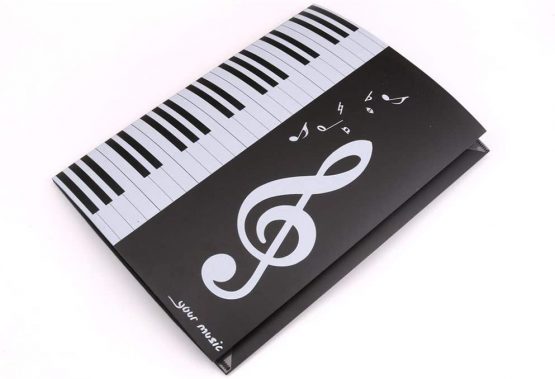 Piano Music Score Folder, A4 Music Sheet Folder, 6 Pages Expanded File Folder, PVC Music Paper Display, Folding Document Paper Folder Music Display, 2pcs - Image 3
