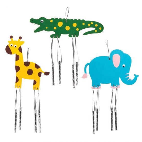 Jungle Animal Wooden Wind Chimes (Pack of 4) - Image 2