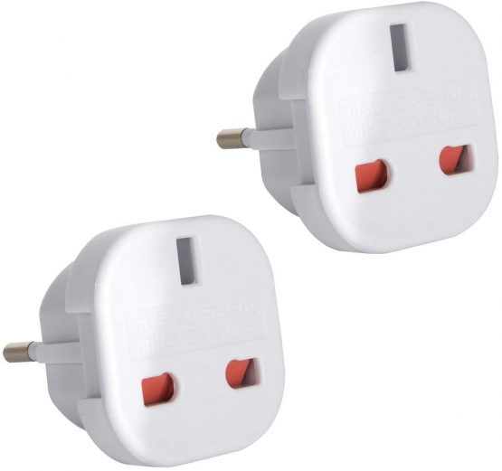 Gadgets Hut UK - 2 x UK to EU Europe European Travel Adapter suitable for France, Germany, Spain, Egypt, China - Refer to Product description for Country list