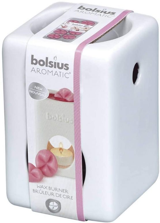 Bolsius Burner, Ceramic, White, Product Size: 13.7 x 10.2 x 9.7 cm