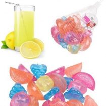 EXCELLENT HOUSEWARES Reusable Assorted Fruit Shaped Ice Cubes - 18 Pieces