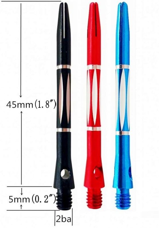 JpGdn 87 Pcs Darts Shafts and Flights Aluminum 2BA Medium Dart Stems Assorted Thread Throwing Fitting with O'ring for Indoor Dart Games Professional Dart Accessories - Image 3