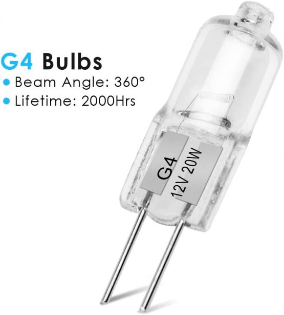 8 x G4 Halogen Bulbs Clear Capsule 20W 12V 280Lm 2800K Warm White Light for Kitchens, Living Rooms and Bedrooms - Image 3