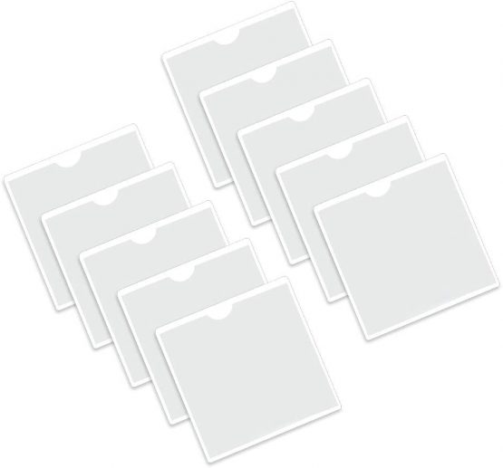 upain Permit Holder for Car Windscreen Square 10 Packs Parking Permit Holder for Permits Badges Passports 105 x 105mm