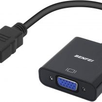 HDMI to VGA, Benfei Gold-Plated HDMI to VGA Adapter (Male to Female) for Computer, Desktop, Laptop, PC, Monitor, Projector, HDTV, Chromebook, Raspberry Pi, Roku, Xbox and More - Black