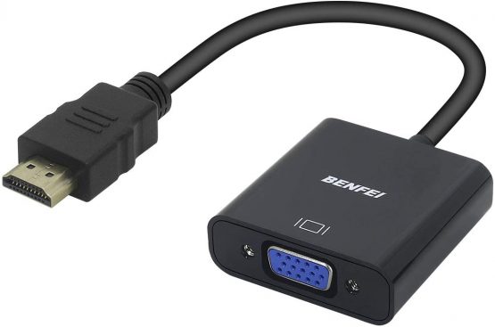 HDMI to VGA, Benfei Gold-Plated HDMI to VGA Adapter (Male to Female) for Computer, Desktop, Laptop, PC, Monitor, Projector, HDTV, Chromebook, Raspberry Pi, Roku, Xbox and More - Black