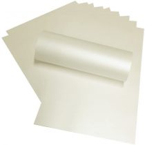 100 Sheets A4 Quarzo Pale Ivory Paper Pearlescent Shimmer Paper Double Sided 120gsm Suitable for Inkjet and Laser Printers
