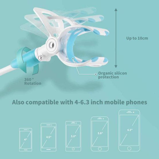 GHB Baby Camera Holder Universal Baby Monitor Holder Flexible Hose and Adjustable Clip with Straps - Image 4