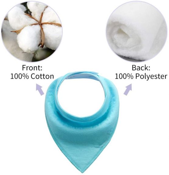 Baby Bandana Drool Bibs with Snaps (8 Pack) for Boys and Girls 100% Absorbent Soft Cotton Bandana Baby Bibs for Teething Feeding (BC060) - Image 3