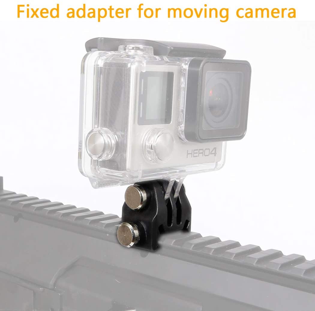 Rail Mounts or Helmet Excavator Mounts Bracket Adapter for Picatinny Rails Airsoft Gun NVG Helmet Base Bracket GoPro Action Camera (Black) - Image 2