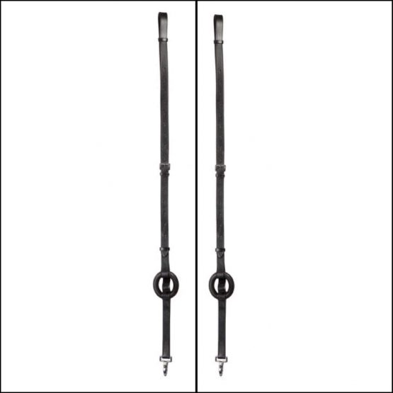 PFIFF Full Leather Reins Black