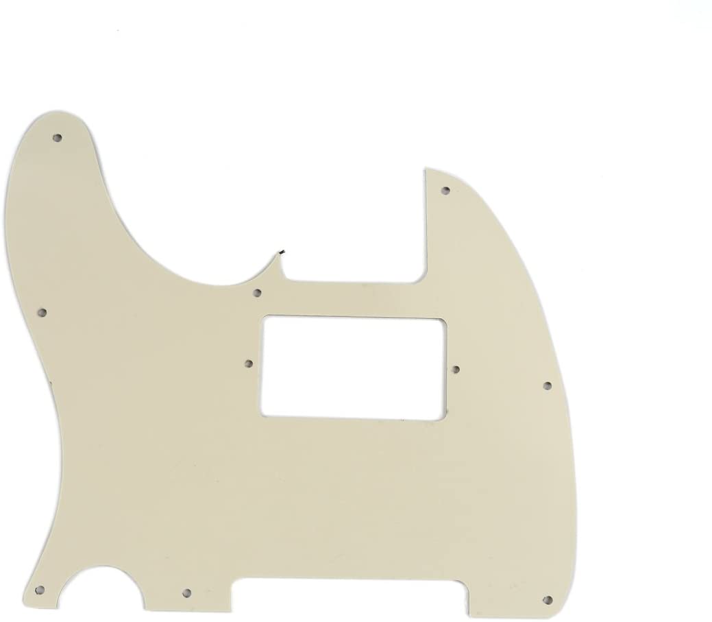 Musiclily 8 Hole Humbucker Tele Pickguard HH Scratch Plate for Fender USA/Mexican Standard Telecaster Modern Style Electric Guitar,4Ply Parchment Pearl - Image 2