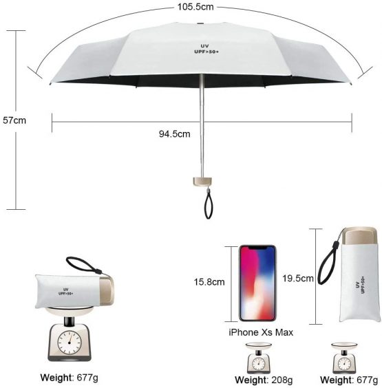 Vicloon Mini Umbrella, Pocket Umbrella, 6 Ribs Lightweight Compact Folding Umbrella Windproof Rain and Sun Umbrella with Reinforced Frame for Travel,School,Daily Life (Upgrade） - Image 2