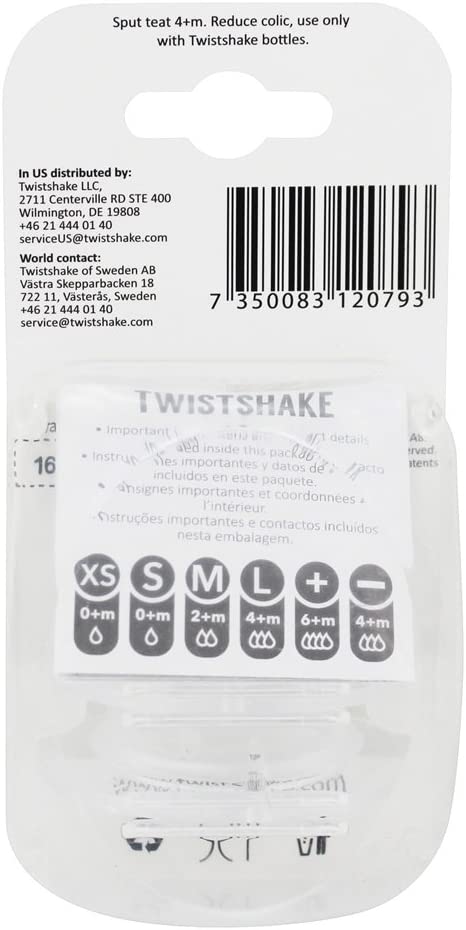 Twistshake 2X Spout Baby Infant Teat, 4+ Months, Transparent, Beak Teat (Medium 2m+), 2 pack - Image 3