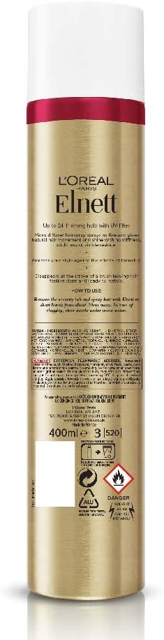 L'Oreal Paris Elnett Hairspray for Coloured Hair UV 400 ml, 400 ml (Pack of 1) - Image 2